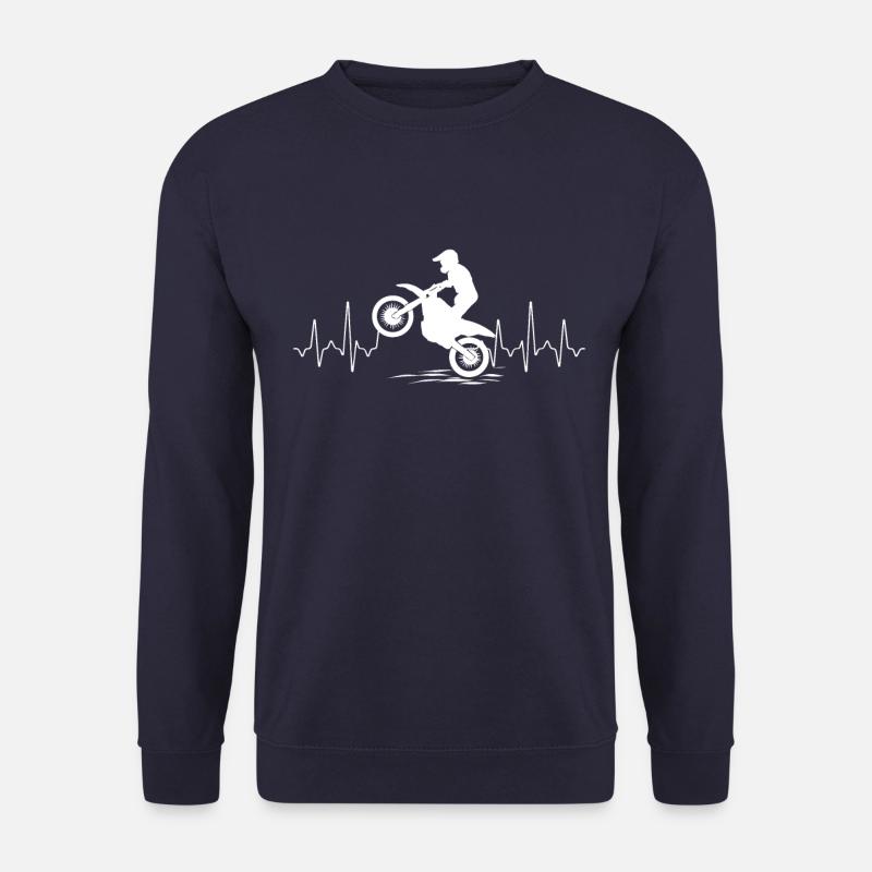 Motocross Heartbeat - Motocross - Unisex Pullover - Navy