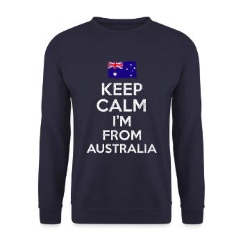Australia Keep Calm - Unisex Pullover - Navy - Vorne - Alina (178cm) & Michal (187cm)