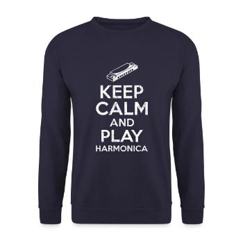 Blues cadeau - Sweat-shirt Unisexe - marine - Devant - Alina (178cm) & Michal (187cm)