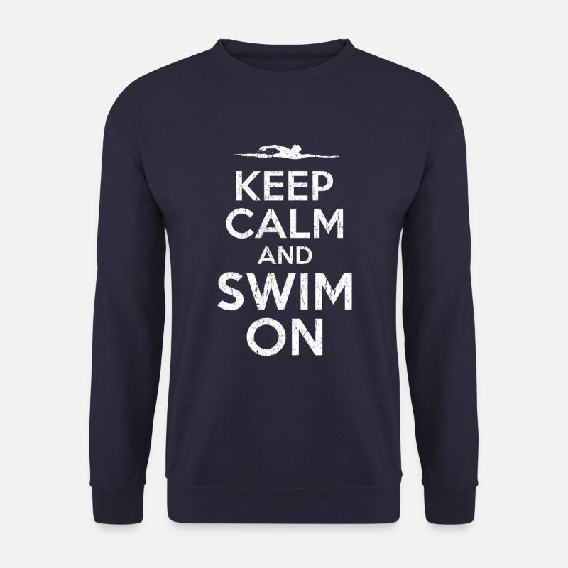 Keep Calm Swim - Unisex Pullover - Navy