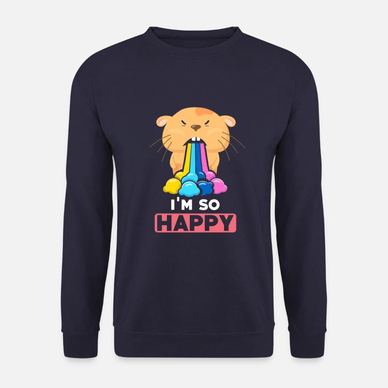 Hamster Dans le bonheur - Sweat-shirt Unisexe - marine