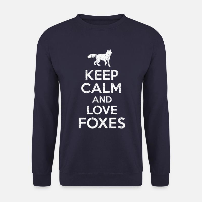 Fox saying Keep calm - Unisex Sweatshirt - navy