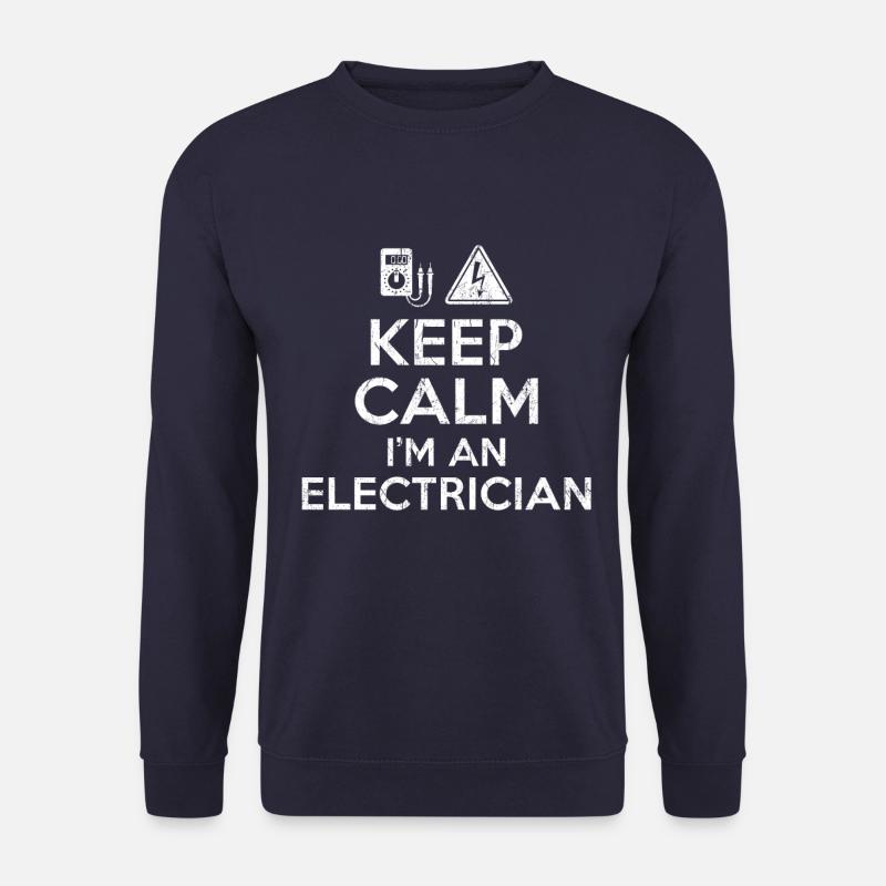 Keep Calm Electrician - Unisex Pullover - Navy