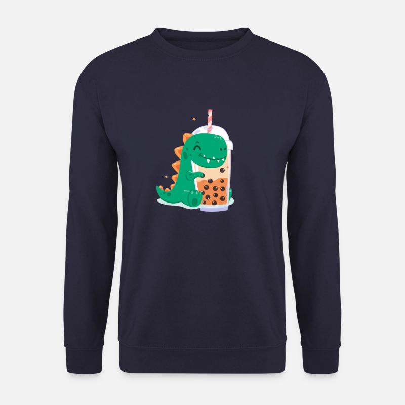 Bubble Tea Dino - Unisex Pullover - Navy