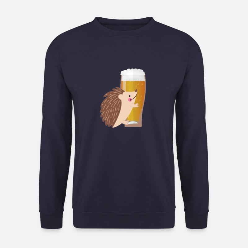 Beer gift with hedgehog - Unisex Sweatshirt - navy