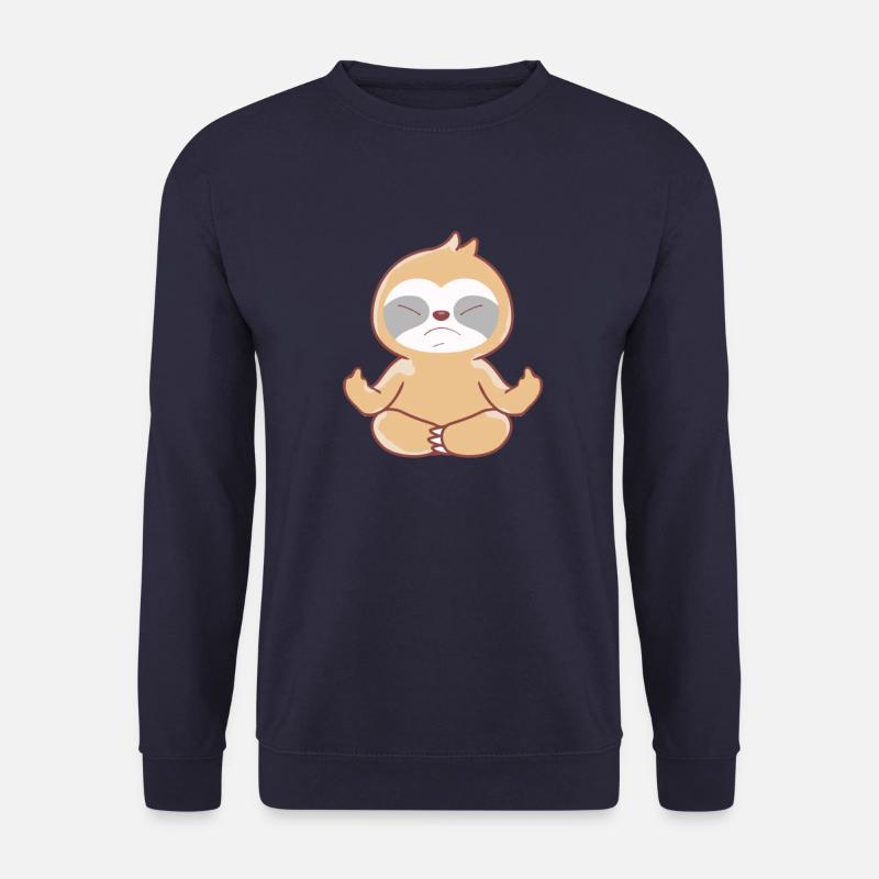 Faultier Yoga Geschenke - Unisex Pullover - Navy