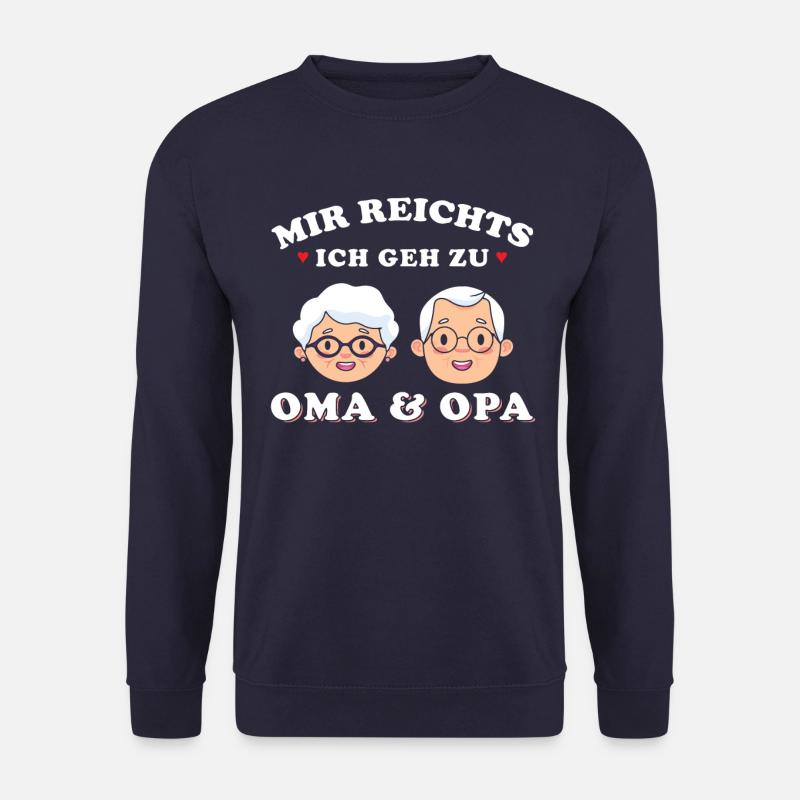 Oma und Opa Spruch Enkel - Unisex Pullover - Navy