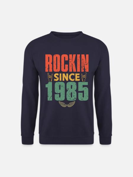 Geburtstag 1985 Spruch Rock - Unisex Pullover - Navy