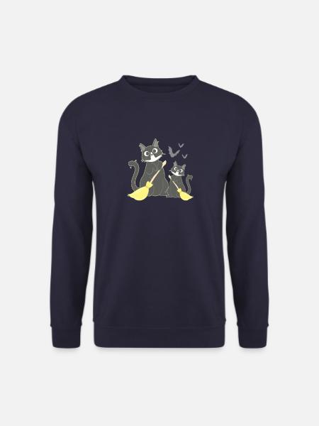 Katzen Hexen Kawaii Halloween - Unisex Pullover - Navy