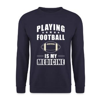 American Football Spieler Geschenk - Unisex Pullover - Navy - Vorne - Alina (178cm) & Michal (187cm)