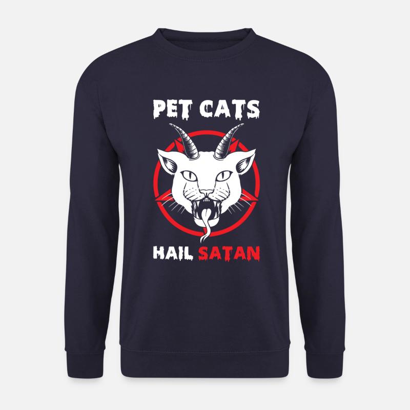 Pet Cats Hail Satan - Unisex Pullover - Navy