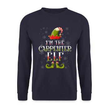 Zimmermann Elf Christmas - Unisex Sweatshirt - navy - Front - Alina (178cm) & Michal (187cm)