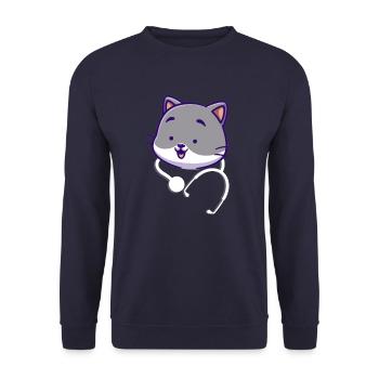 Stethoscope cute - Unisex Sweatshirt - navy - Front - Alina (178cm) & Michal (187cm)