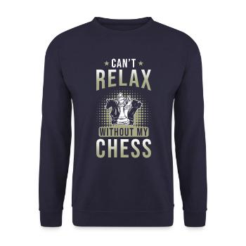 Schach Geschenk - Unisex Pullover - Navy - Vorne - Alina (178cm) & Michal (187cm)