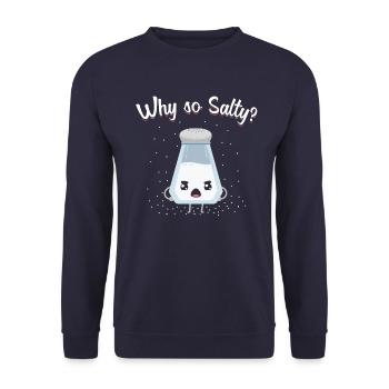 Salty pun - Unisex Sweatshirt - navy - Front - Alina (178cm) & Michal (187cm)