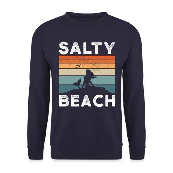 Salty Beach - Unisex Pullover - Navy - Vorne - Alina (178cm) & Michal (187cm)