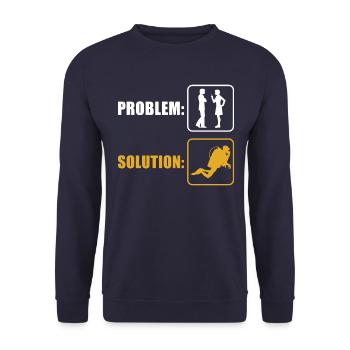 Diver - Unisex Sweatshirt - navy - Front - Alina (178cm) & Michal (187cm)