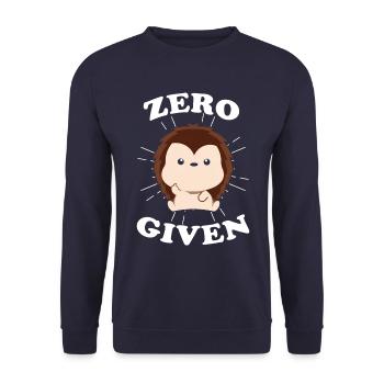 Igel Mittelfinger - Unisex Pullover - Navy - Vorne - Alina (178cm) & Michal (187cm)