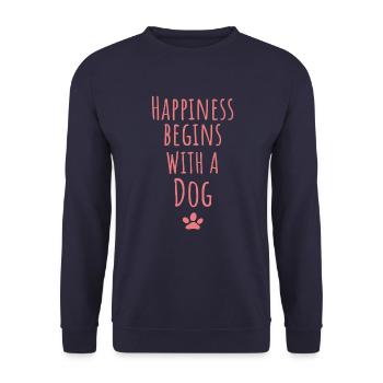 Dogs Saying - Unisex Sweatshirt - navy - Front - Alina (178cm) & Michal (187cm)