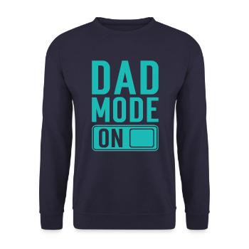 Father-to-be Father Gift Saying - Unisex Sweatshirt - navy - Front - Alina (178cm) & Michal (187cm)