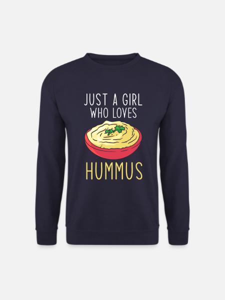 Hummus Just a girl who loves Hummus - Unisex Sweatshirt - navy