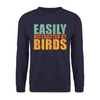 Vogel - Unisex Pullover - Navy - Vorne - Alina (178cm) & Michal (187cm)