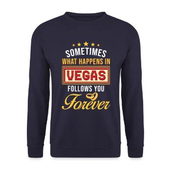 Las Vegas Wedding - Unisex Sweatshirt - navy - Front - Alina (178cm) & Michal (187cm)