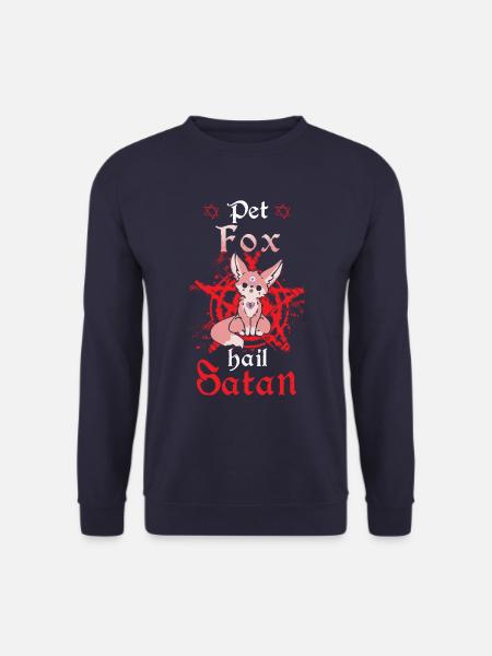 Pet Fox Hail Satan - Unisex Sweatshirt - navy