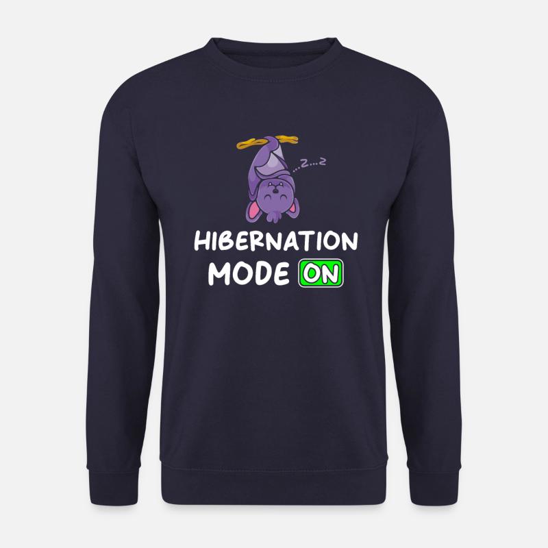 Winterschlaf Modus An mit Fledermaus - Unisex Pullover - Navy