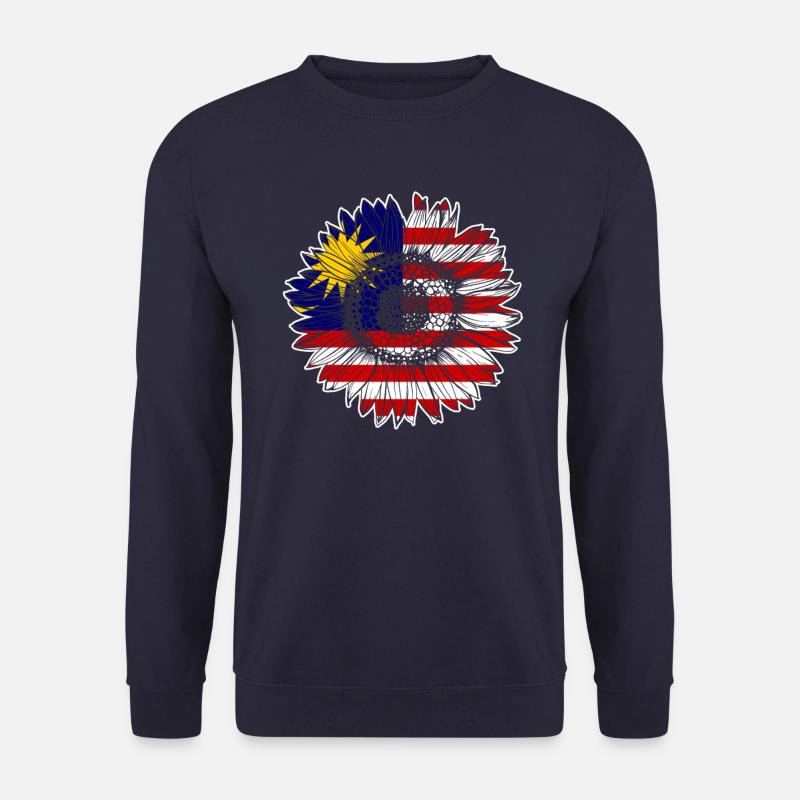 Malaysia Flagge Sonnenblume - Unisex Pullover - Navy