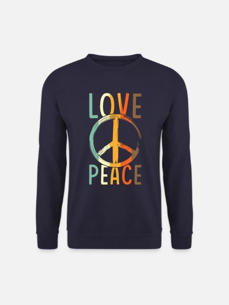 Love Peace Friedenszeichen - Unisex Pullover - Navy