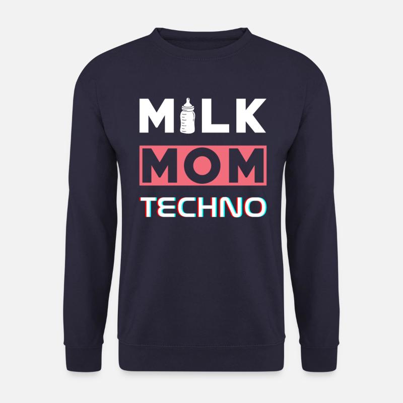 Milk Mom Techno - Unisex Pullover - Navy