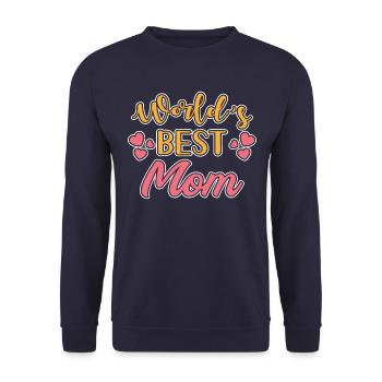 World's Best Mom - Unisex Sweatshirt - navy - Front - Alina (178cm) & Michal (187cm)