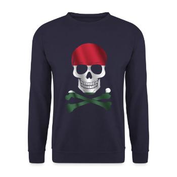 Drapeau de la Hongrie - Sweat-shirt Unisexe - marine - Devant - Alina (178cm) & Michal (187cm)