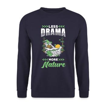 Natur - Unisex Pullover - Navy - Vorne - Alina (178cm) & Michal (187cm)