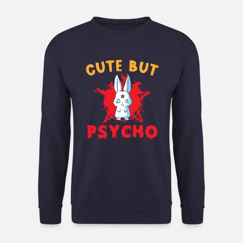 Cute but Psycho Hase Goth - Unisex Pullover - Navy
