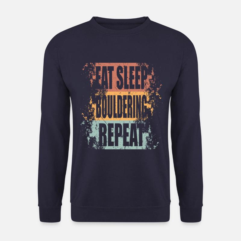 Bloc Manger Dormir Répéter - Sweat-shirt Unisexe - marine