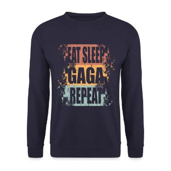 Gaga Ball Eat Sleep Repeat - Unisex Pullover - Navy - Vorne - Alina (178cm) & Michal (187cm)