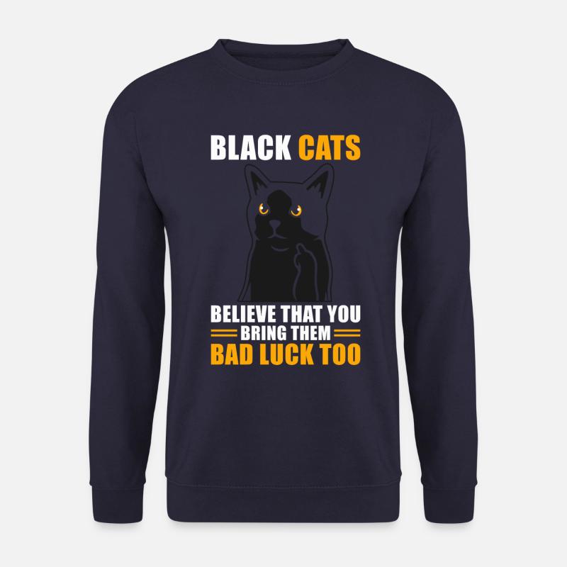 Aberglauben Schwarzer Kater - Unisex Pullover - Navy