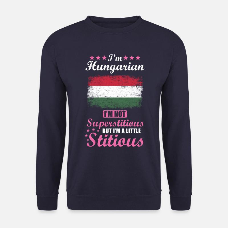Ungarin Frau Superstitious Stitious - Unisex Pullover - Navy