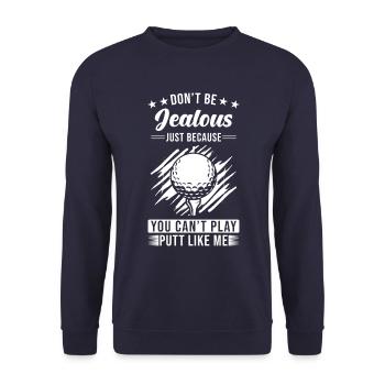 Golf - Unisex Pullover - Navy - Vorne - Alina (178cm) & Michal (187cm)