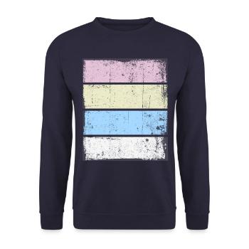 Retro Background Sunset Grunge Pastel - Unisex Sweatshirt - navy - Front - Alina (178cm) & Michal (187cm)