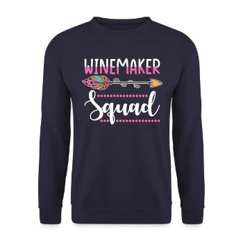Winemaker Wine Growing Winery Team - Unisex Sweatshirt - navy - Front - Alina (178cm) & Michal (187cm)