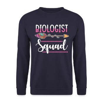 Biologin Biologie Frauen Gruppe - Unisex Pullover - Navy - Vorne - Alina (178cm) & Michal (187cm)