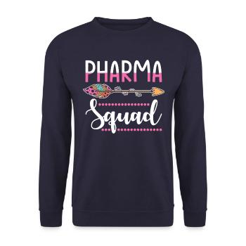 Pharmacist - Unisex Sweatshirt - navy - Front - Alina (178cm) & Michal (187cm)