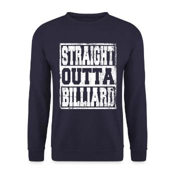 Billiard Spruch lustig - Unisex Pullover - Navy - Vorne - Alina (178cm) & Michal (187cm)