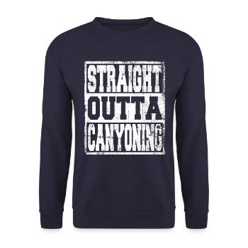 Canoe saying funny - Unisex Sweatshirt - navy - Front - Alina (178cm) & Michal (187cm)