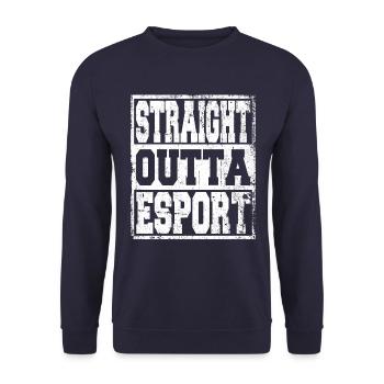 Esport saying funny - Unisex Sweatshirt - navy - Front - Alina (178cm) & Michal (187cm)