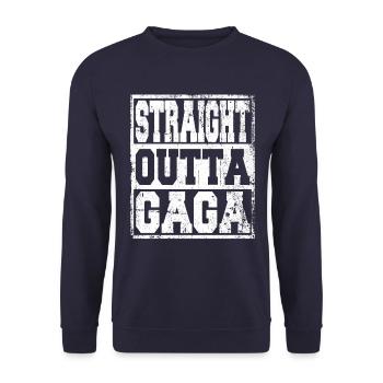 Gaga Ball saying funny - Unisex Sweatshirt - navy - Front - Alina (178cm) & Michal (187cm)