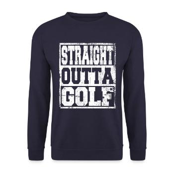 Golf Spruch lustig - Unisex Pullover - Navy - Vorne - Alina (178cm) & Michal (187cm)
